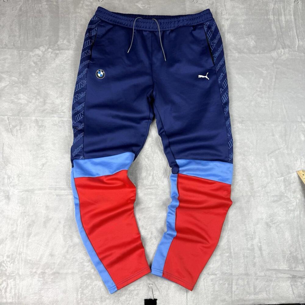Puma BMW Motorsport Track Pants Men Size XL SDS Racing Car Color-block Casual